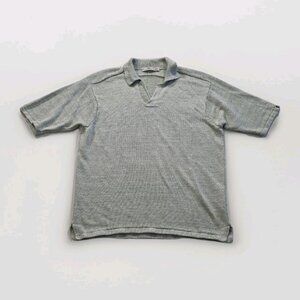 Inis Meain Linen Polo Shirt Mens L Light Green SS Elevated Sustainable Versatile